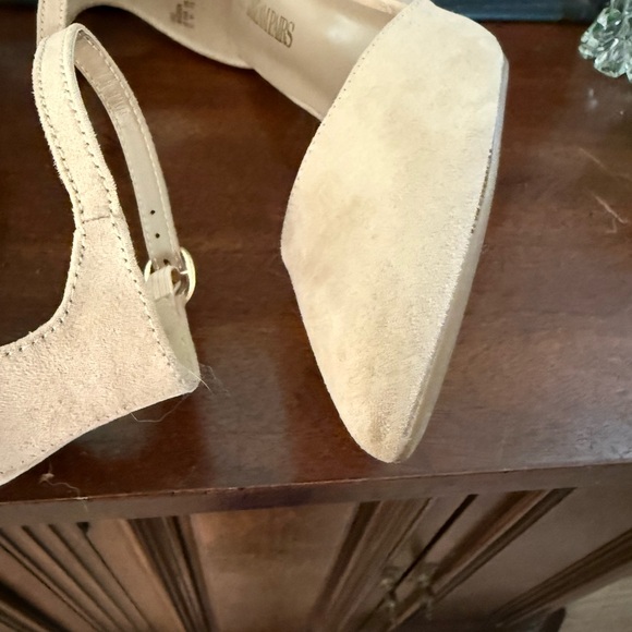 💫Dream Pairs Beige Dressy Chic Ankle Strap Block Heels - Picture 8 of 11